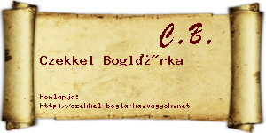 Czekkel Boglárka névjegykártya